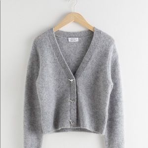& Other Stories Dinosaur Button Knit Cardigan